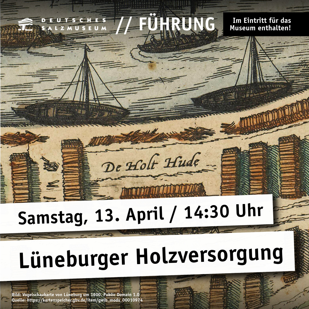 Historischer Kartenausschnitt vom Holzumschlag im Lüneburger Hafen.